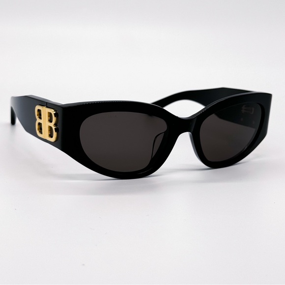 NEW BALENCIAGA OVERSIZED SUNGLASSES BALENCIAGA BB0324SK 002 - Picture 8 of 12